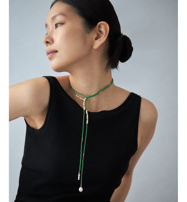 Jouete「[ラリエット] パール&times;ビーズ」|ネックレス|