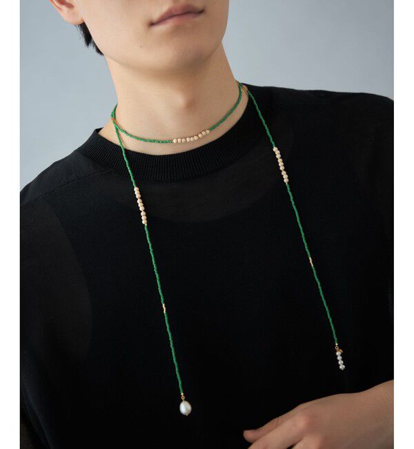 Jouete「[ラリエット] パール&times;ビーズ」|ネックレス|