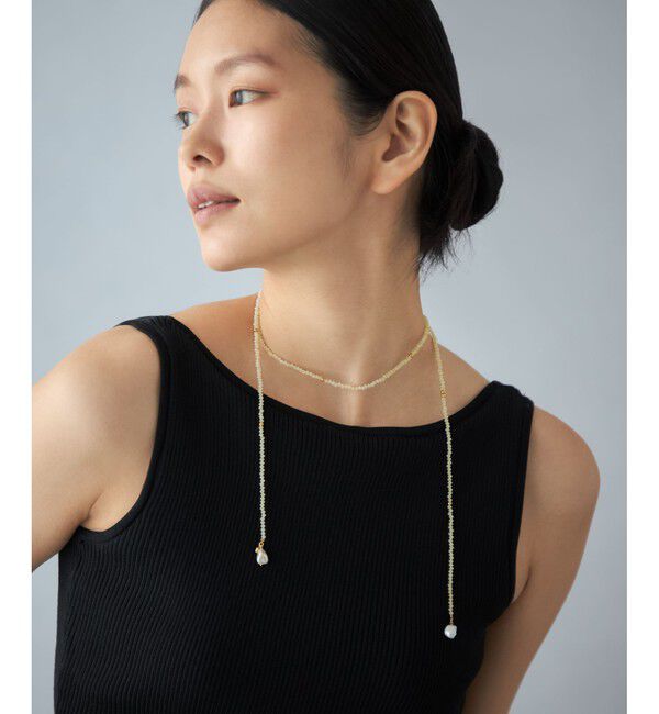 Jouete「[ラリエット] パール&times;ビーズ」|ネックレス|