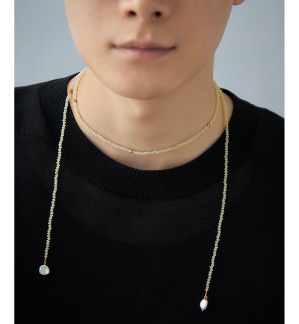 Jouete「[ラリエット] パール&times;ビーズ」|ネックレス|