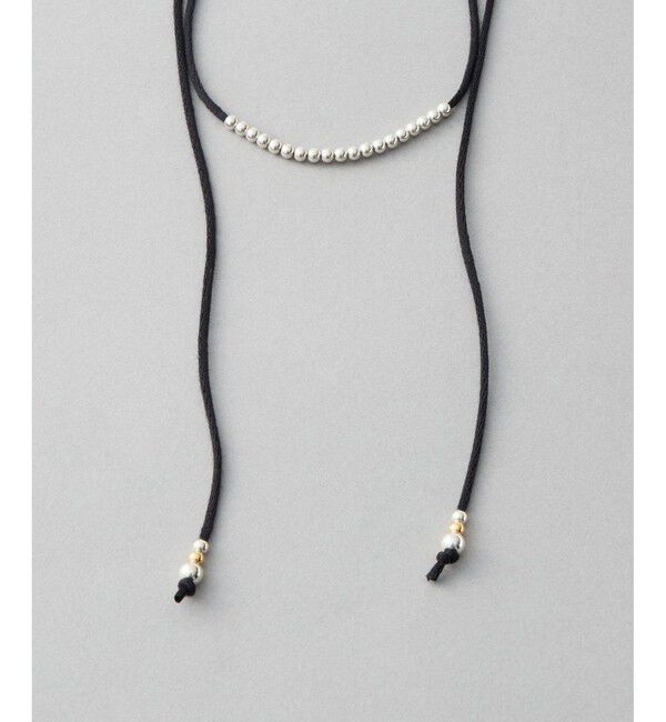 Jouete「[コードネック] ビーズ コンビカラー」|ネックレス|シルバー系その他