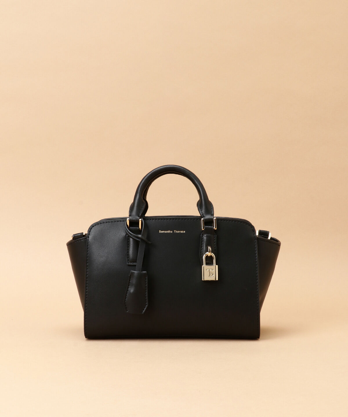 Samantha Thavasa「サマンサ スプリットミア 小サイズ」|ハンドバッグ|ブラック
