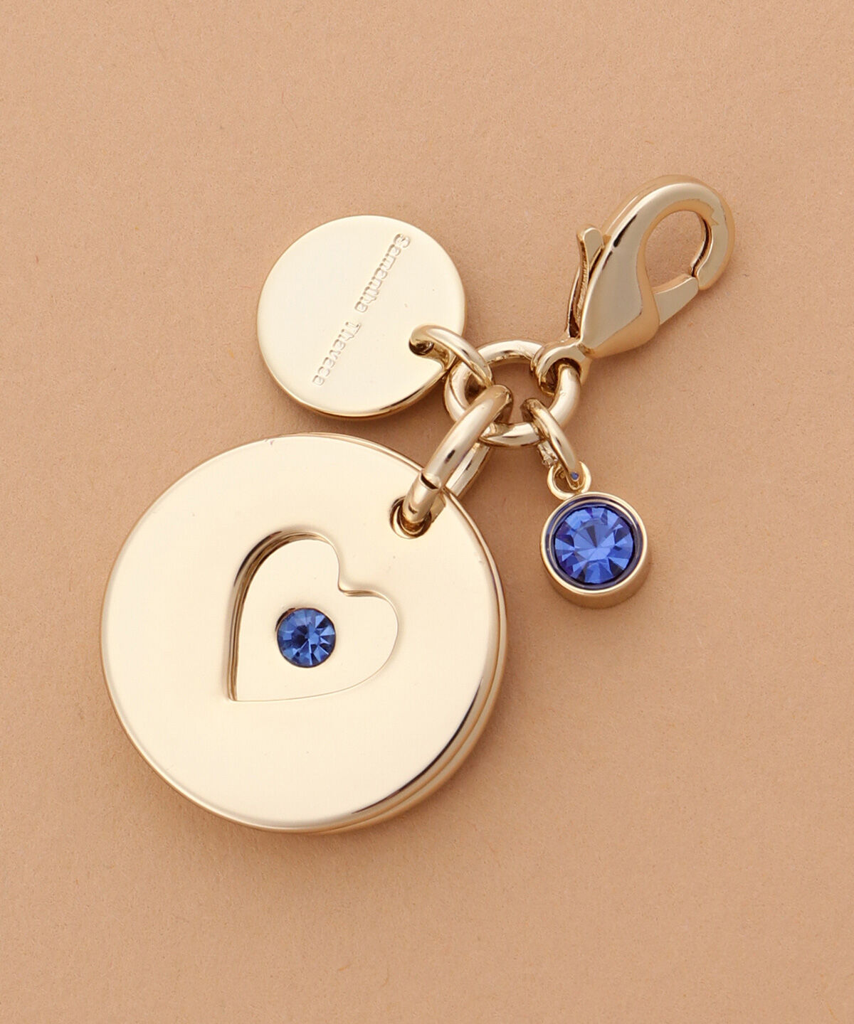 Samantha Thavasa「バースデーストーンカラービジューファスナーチャーム（9月）」|チャーム・キーホルダー|ゴールド