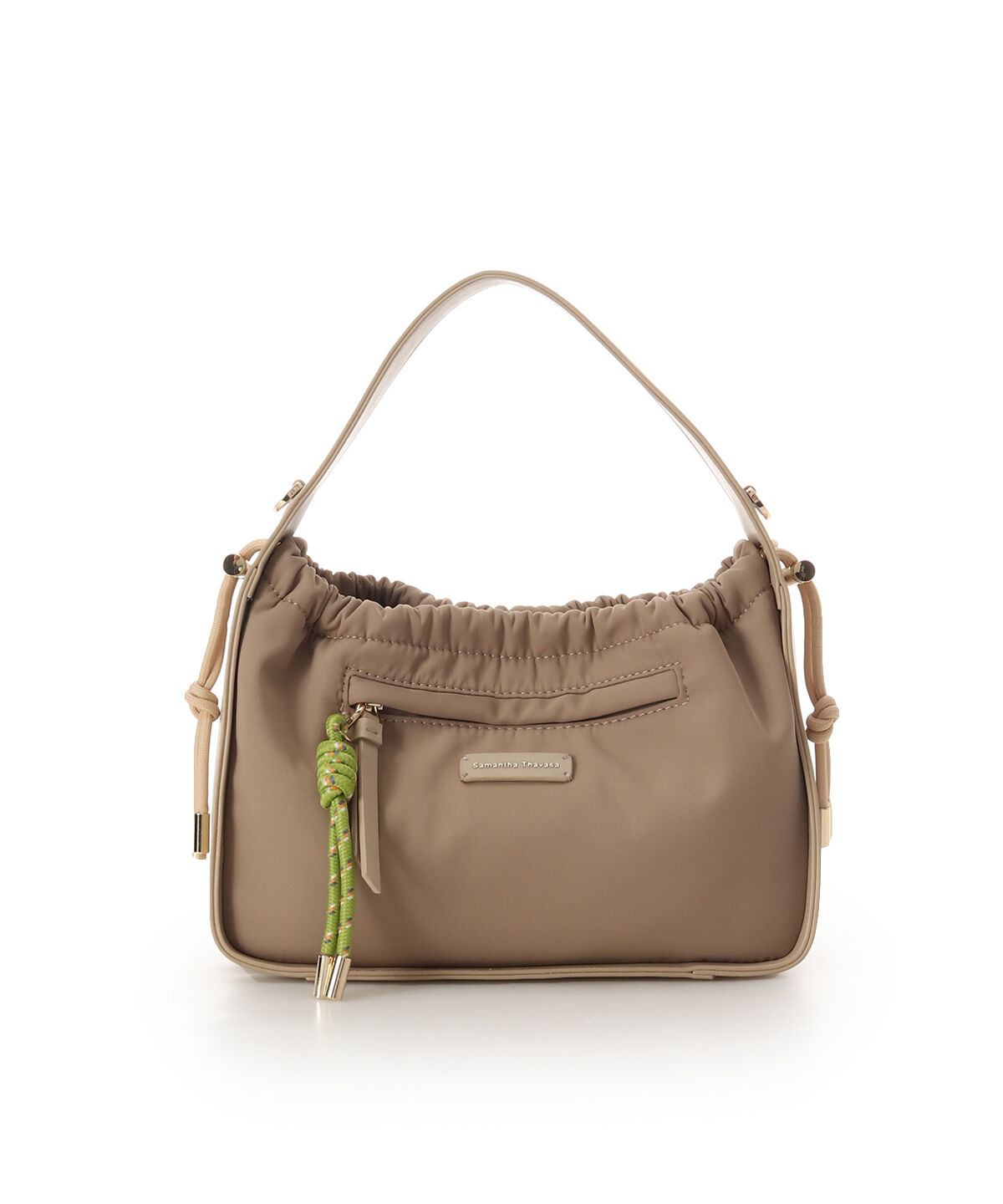 Samantha Thavasa「ボンディング ワンハンドルバッグ」|ハンドバッグ|ベージュ