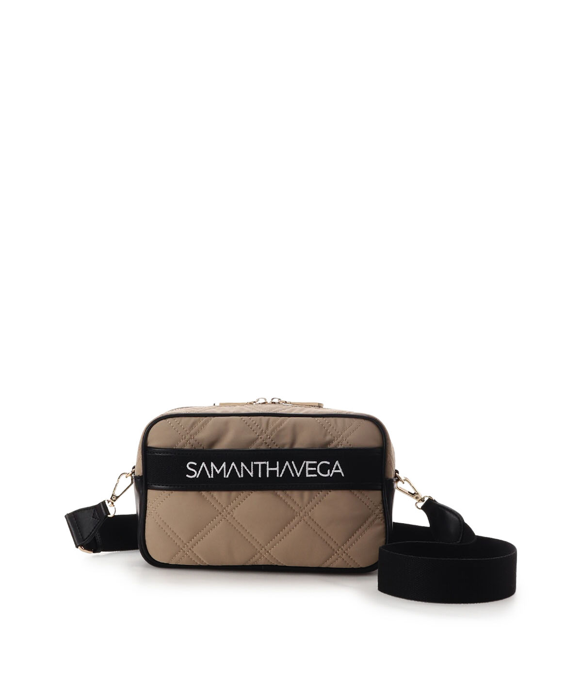 Samantha Vega「ロゴテープキルティングショルダーバッグ」|ショルダー・メッセンジャー|ベージュ
