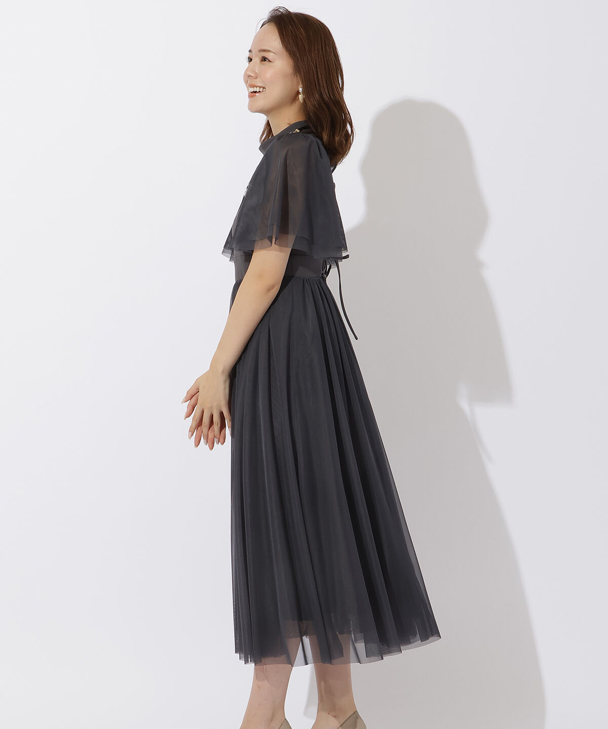 アンドクチュール「チュールオーバーレースドレス」|ドレス|