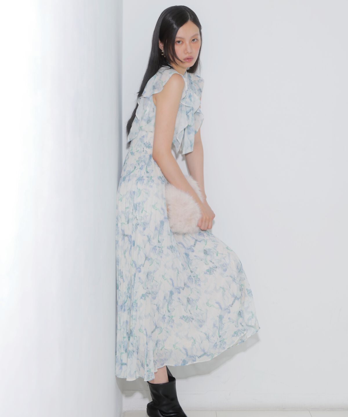 アンドクチュール「シフォンプリーツワンピース」|ワンピース|