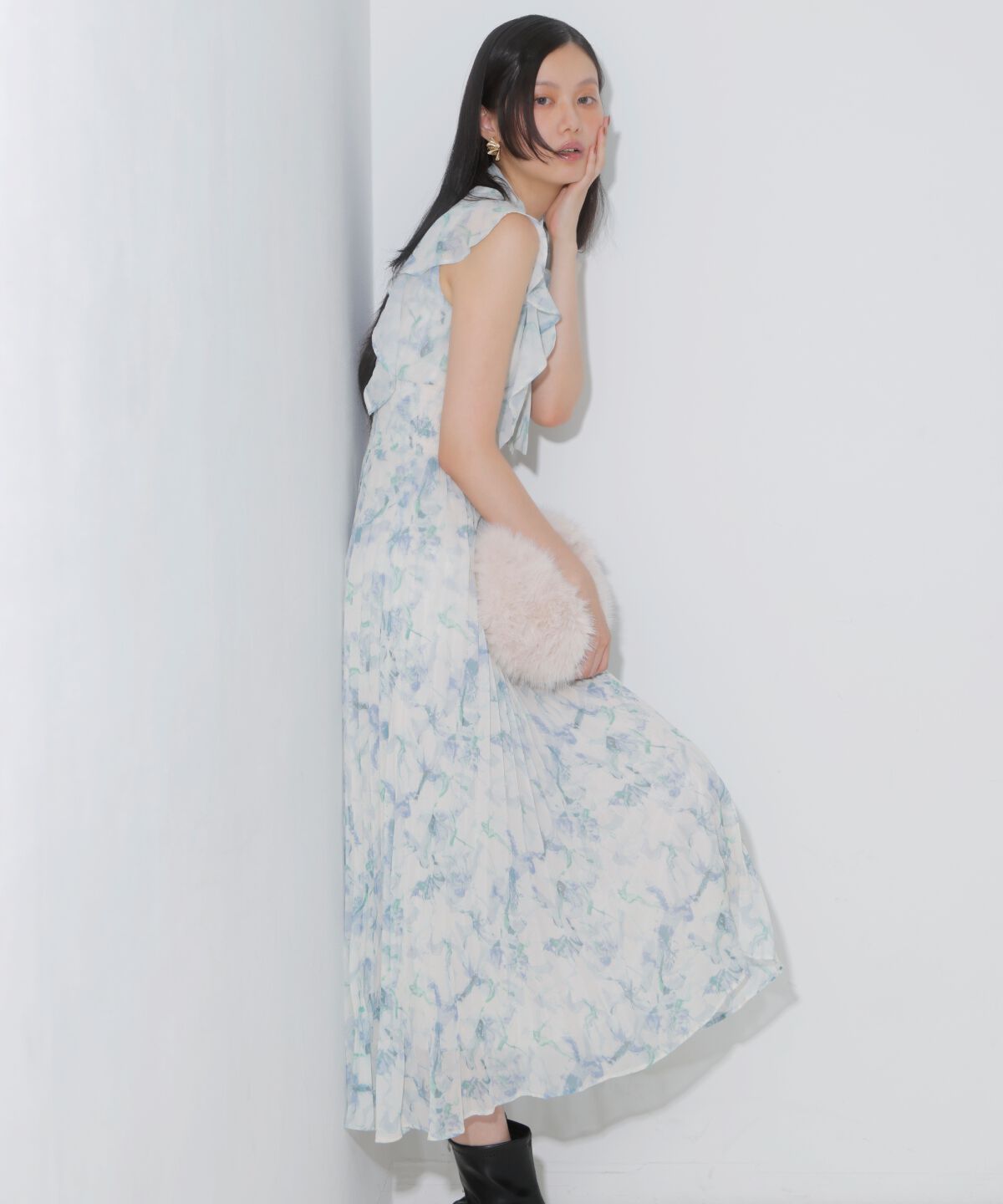 アンドクチュール「シフォンプリーツワンピース」|ワンピース|