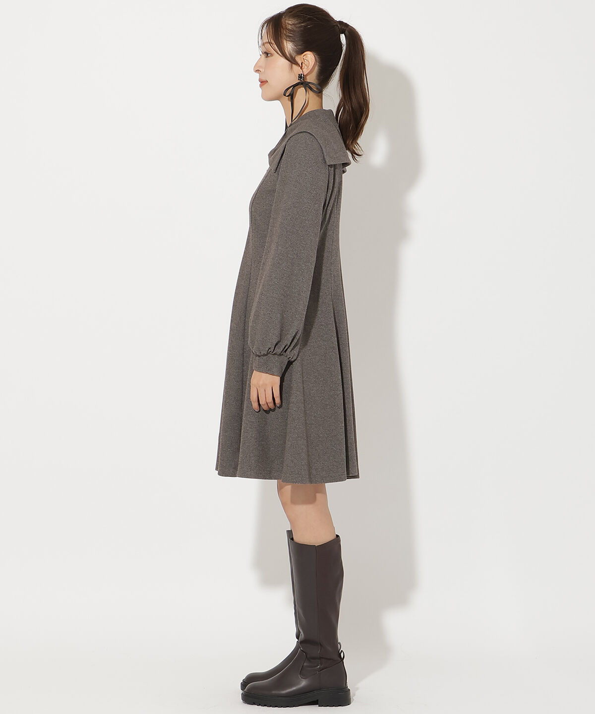 アンドクチュール「センターZIPミニワンピース」|ワンピース|