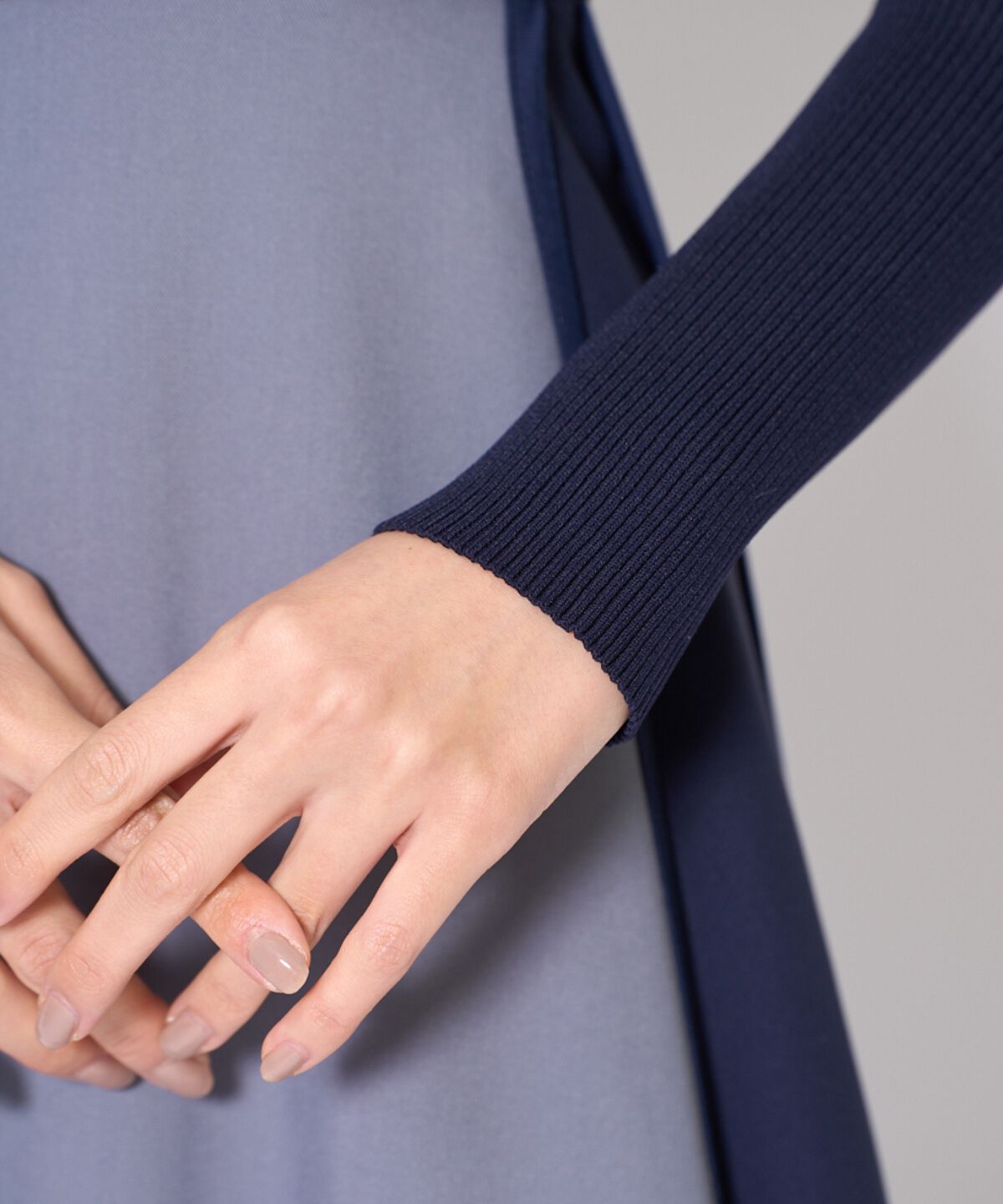 アンドクチュール「配色ドッキングワンピース」|ワンピース|