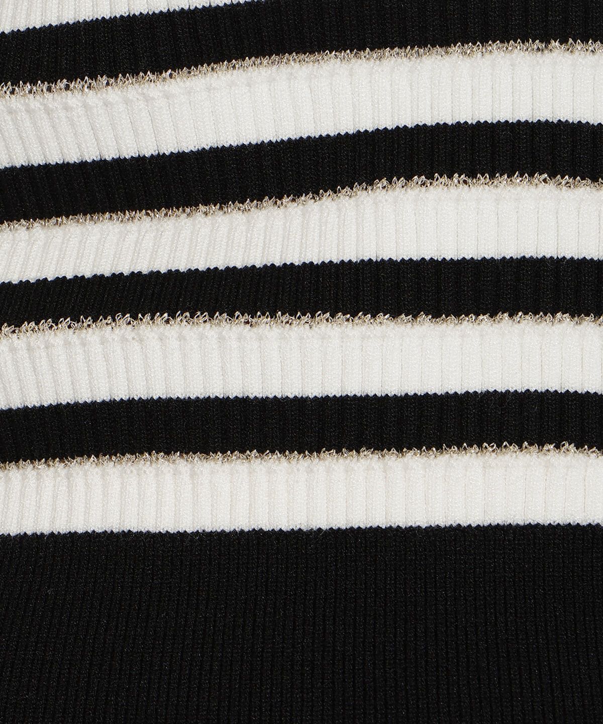 アンドクチュール「ラメボーダーニットカーディガン」|カーディガン|