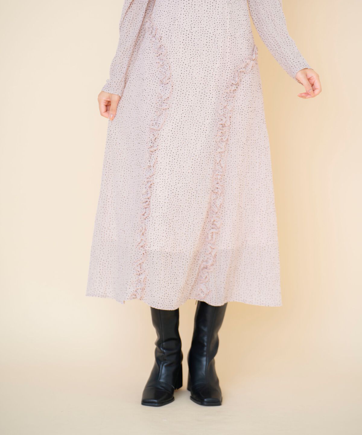 REDYAZEL「フリルカラードットワンピース」|ワンピース|