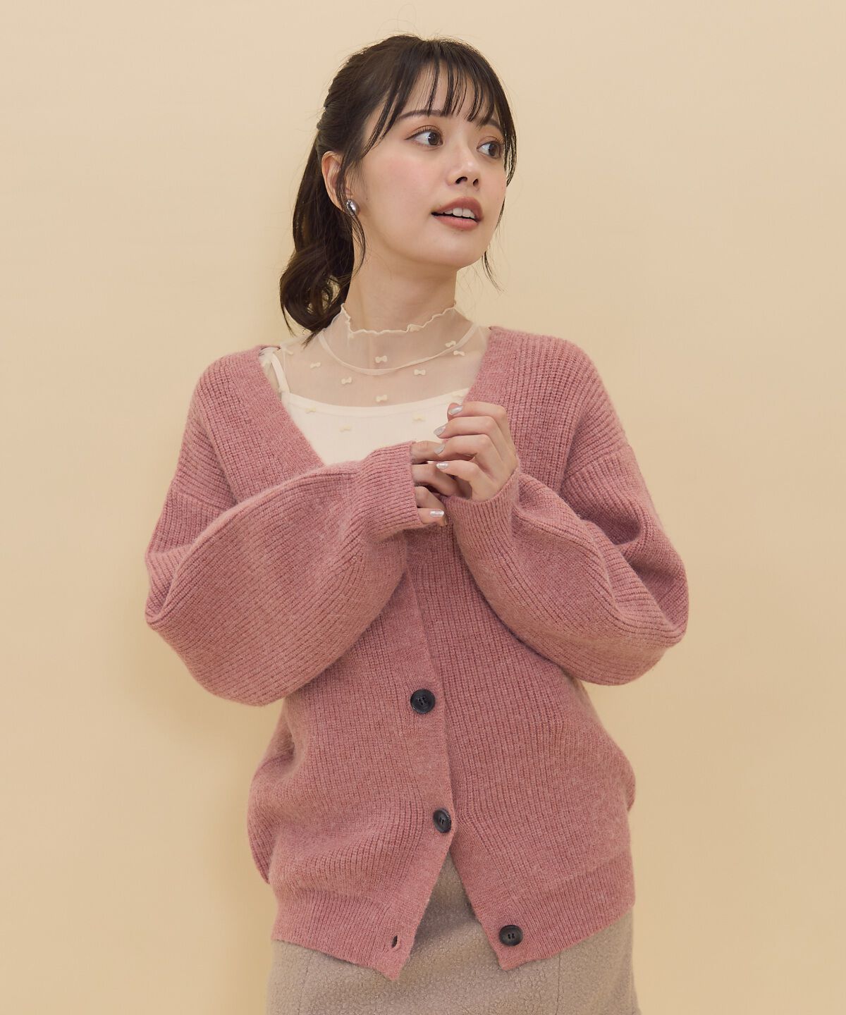 REDYAZEL「Vネックカーディガン」|カーディガン|