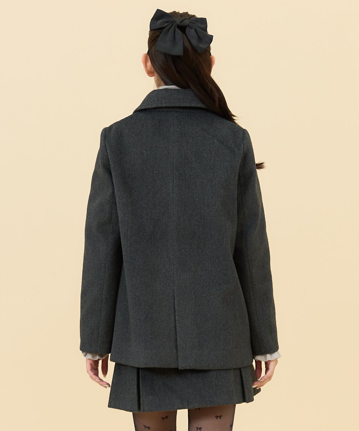 REDYAZEL「カットメルトンダブルショートコート」|ステンカラーコート|