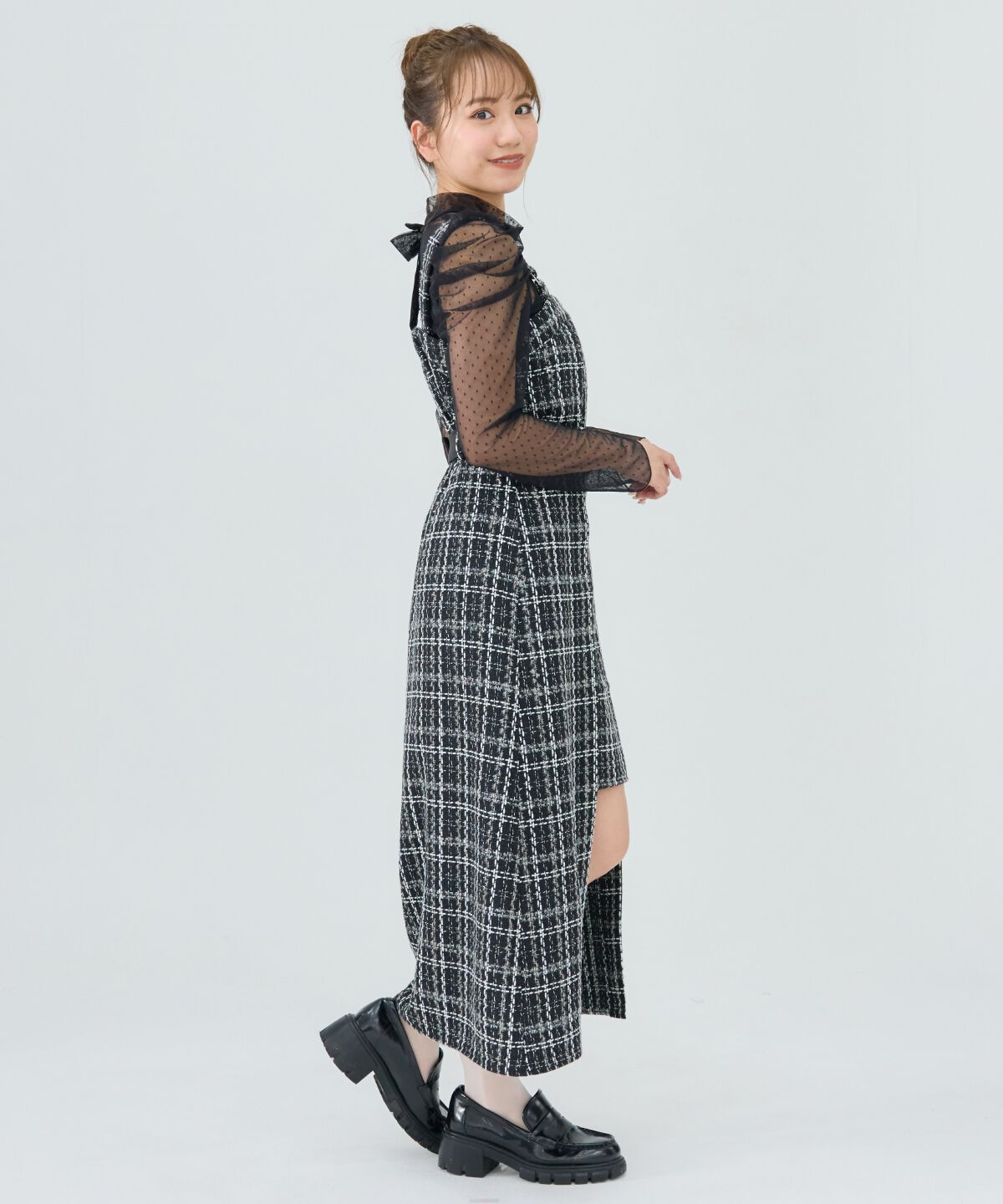 REDYAZEL「ツイードデザインジャンパースカート」|ジャンパースカート|