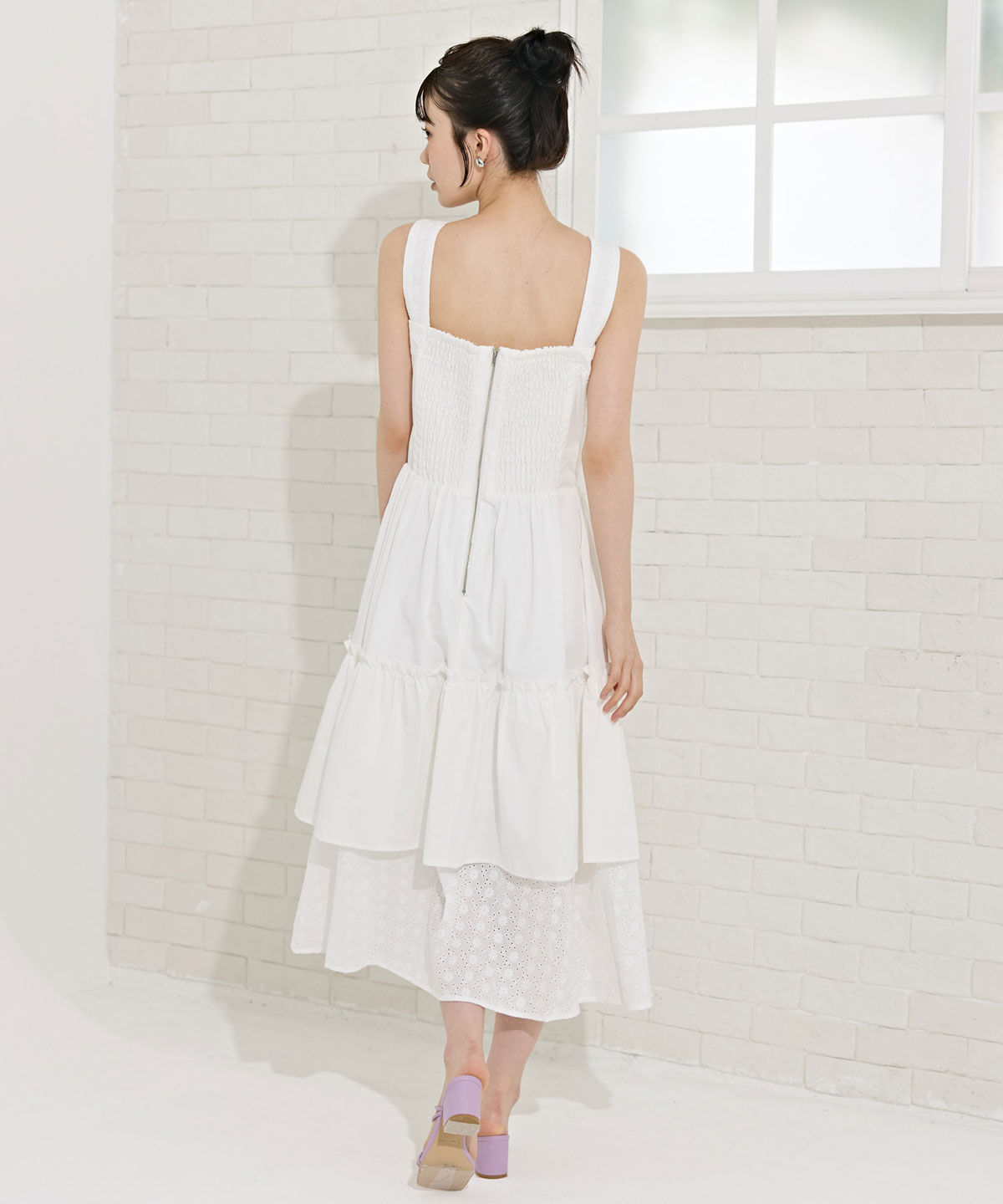 REDYAZEL「コットンレースティアードワンピース」|ワンピース|
