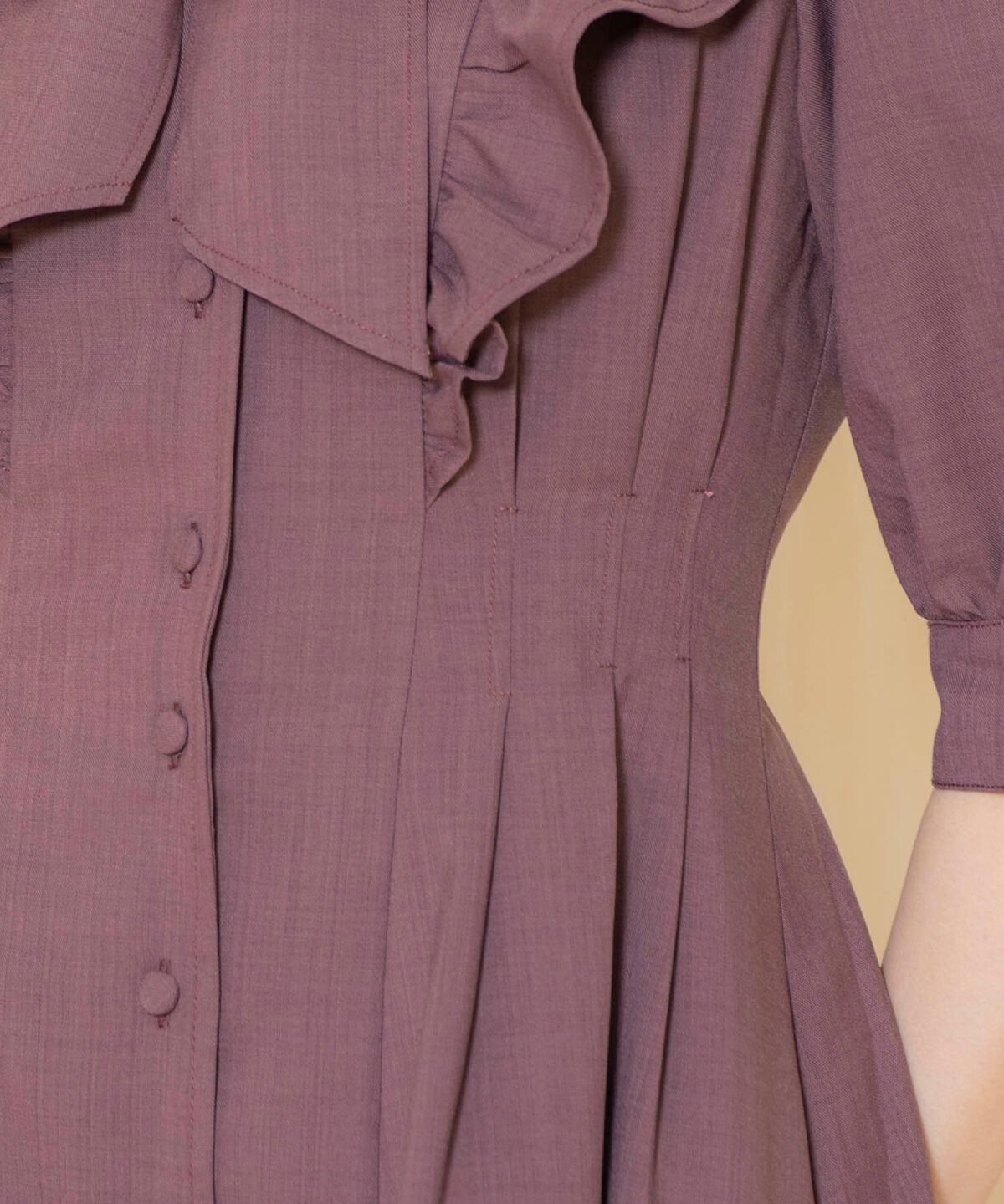 WILLSELECTION「タックウエストフリルシャツワンピース」|ワンピース|