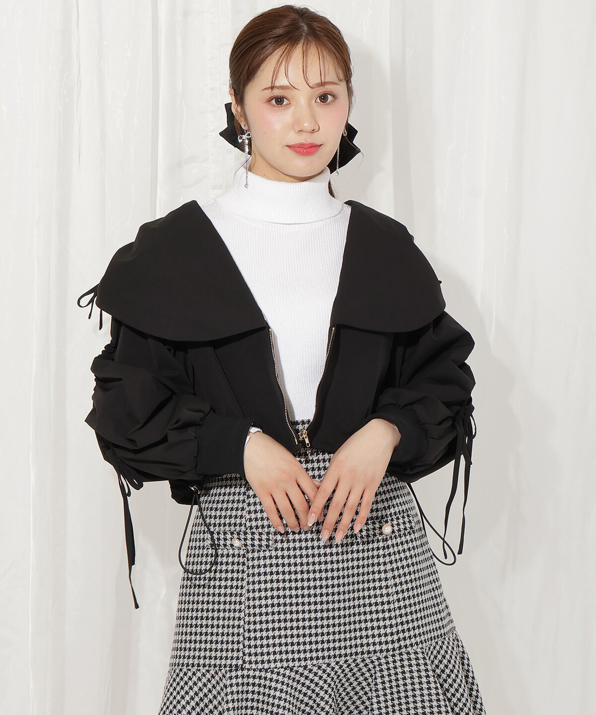 WILLSELECTION「ハートカラーギャザーブルゾン」|ブルゾン・スタジャン|