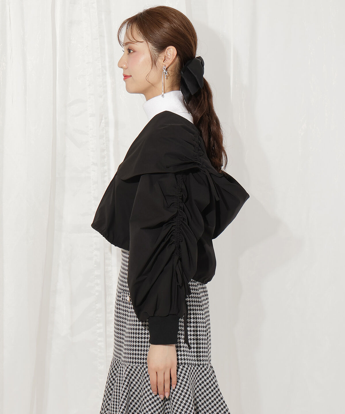 WILLSELECTION「ハートカラーギャザーブルゾン」|ブルゾン・スタジャン|