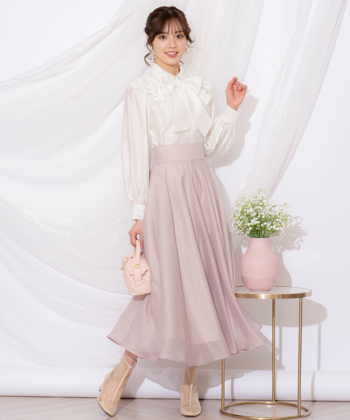 WILLSELECTION「ギャザーフリルボウタイブラウス」|シャツ・ブラウス|