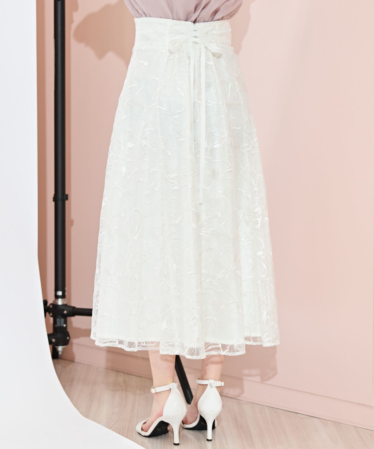 WILLSELECTION「フラワーチュールフレアスカート」|フレア|