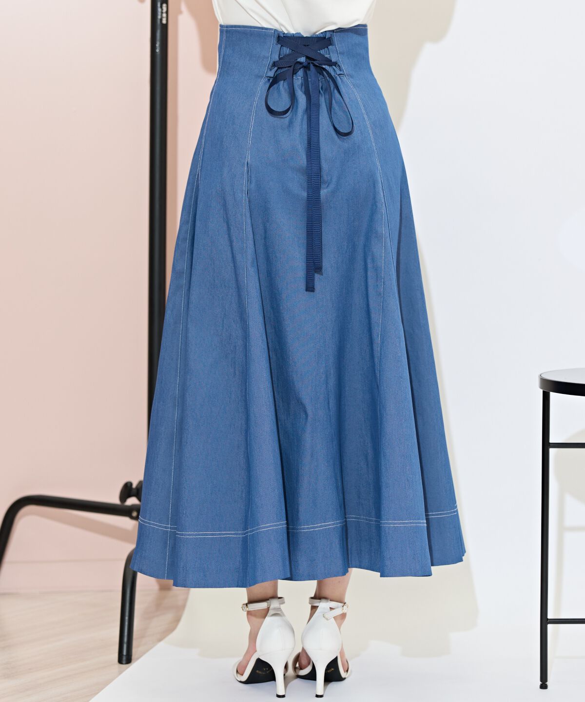 WILLSELECTION「ハイウエストデニムフレアスカート」|フレア|