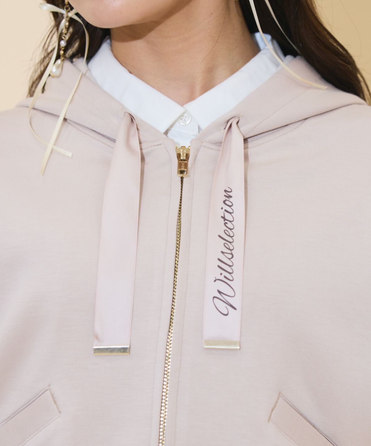 WILLSELECTION「ロゴテープパーカー」|パーカー|