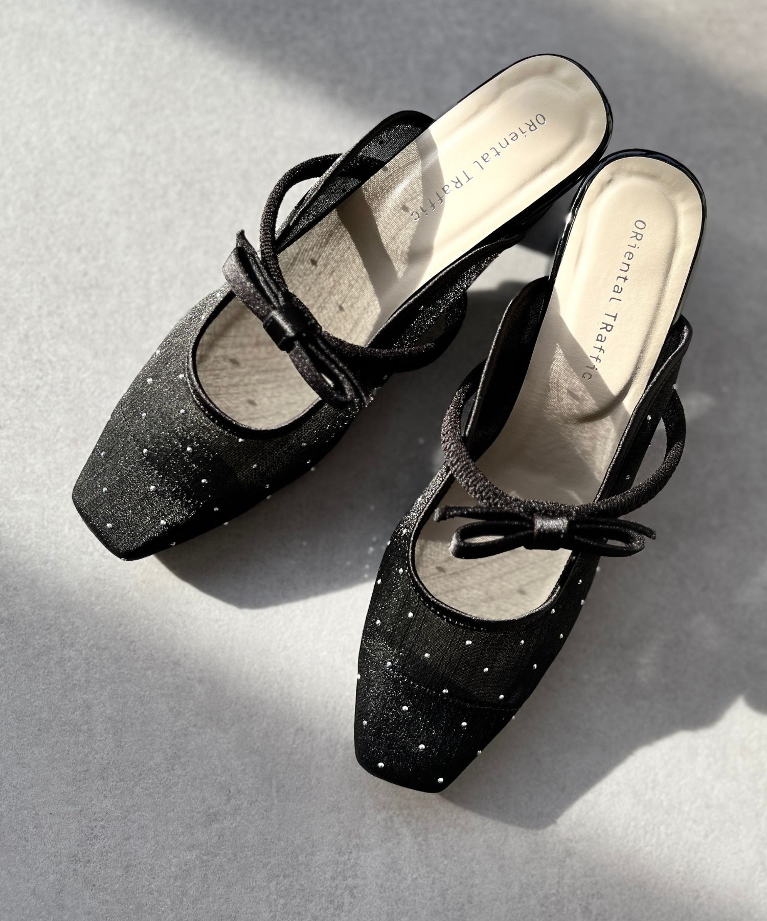 ORiental TRaffic「ラインストーンチュールミュール/41126」|パンプス|