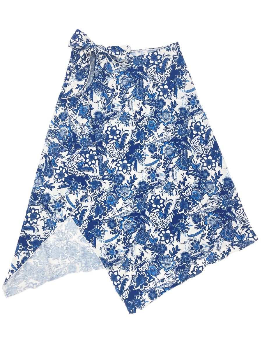 PEAK&PINE「エスニック更紗柄サロート/パレオ」|ショーツ|ブルー