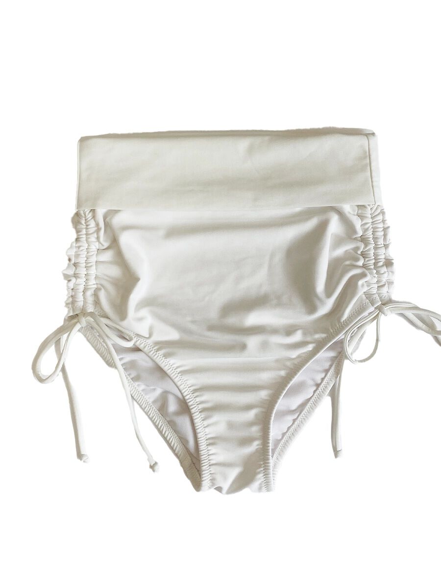 PEAK&PINE「【新作】無地リブ素材オフショルダーワンピ見えビキニ」|ビキニ|