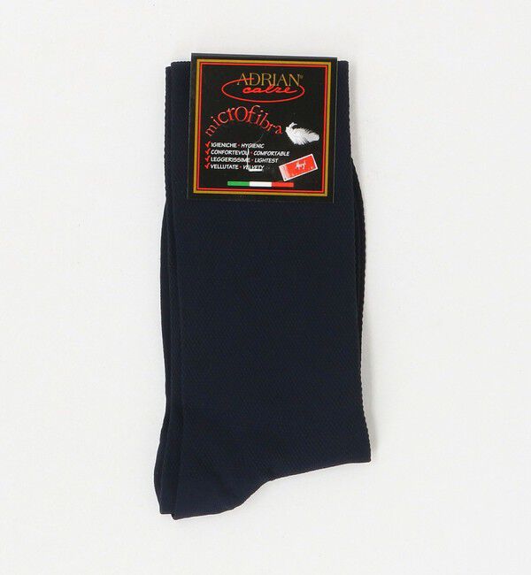 UNITED ARROWS「＜ADRIAN＞ピケ ロングホーズ ソックス」|ソックス|NAVY