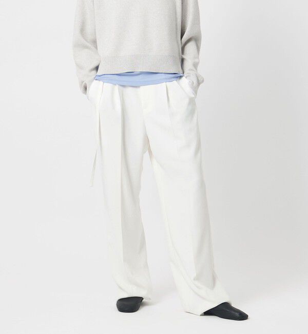 AEWEN MATOPH「＜AEWEN MATOPH＞ハイウエストベルトパンツ」|その他|WHITE