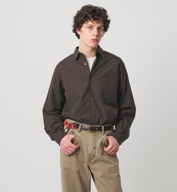 UNITED ARROWS「カリビアーナミルズ ポプリン レギュラーカラーシャツ」|シャツ・ブラウス|NAVY