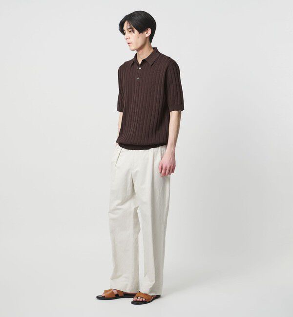 UNITED ARROWS「シャーリーカーン ワイドリブ ニットポロシャツ」|ポロシャツ|