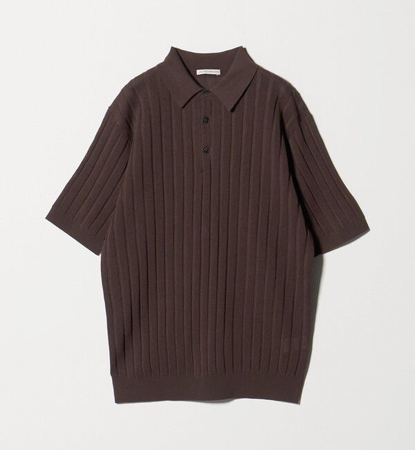 UNITED ARROWS「シャーリーカーン ワイドリブ ニットポロシャツ」|ポロシャツ|