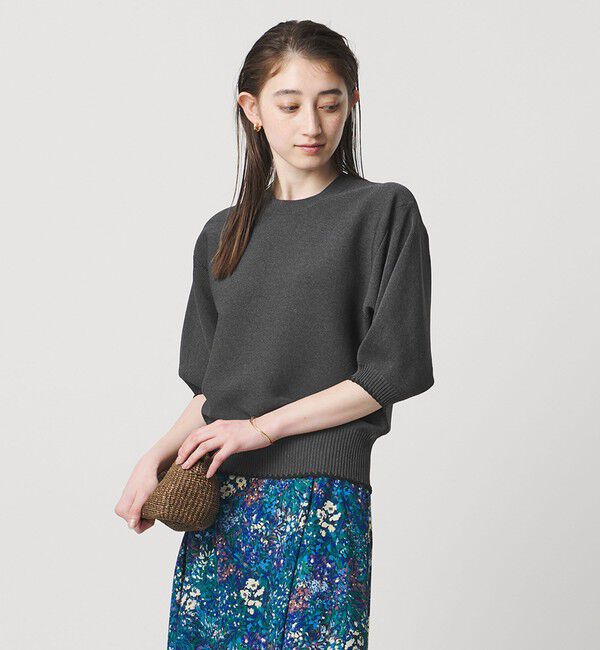 UNITED ARROWS「ハマグリステッチ パフスリーブ ニット ‐ウォッシャブル‐」|ニット・セーター|