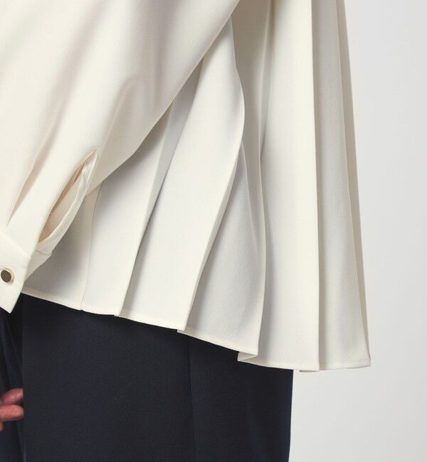 UNITED ARROWS green label relaxing「［size SHORTあり］パウドレ プリーツ ブラウス ウォッシャブル ストレッチ」|シャツ・ブラウス|