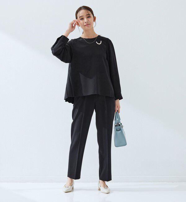 UNITED ARROWS green label relaxing「［size SHORTあり］パウドレ プリーツ ブラウス ウォッシャブル ストレッチ」|シャツ・ブラウス|