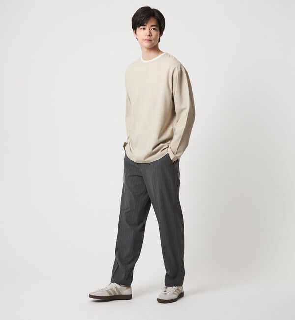 UNITED ARROWS green label relaxing「KIVANC ノーカラー 長袖 Tシャツ」|Tシャツ・カットソー|