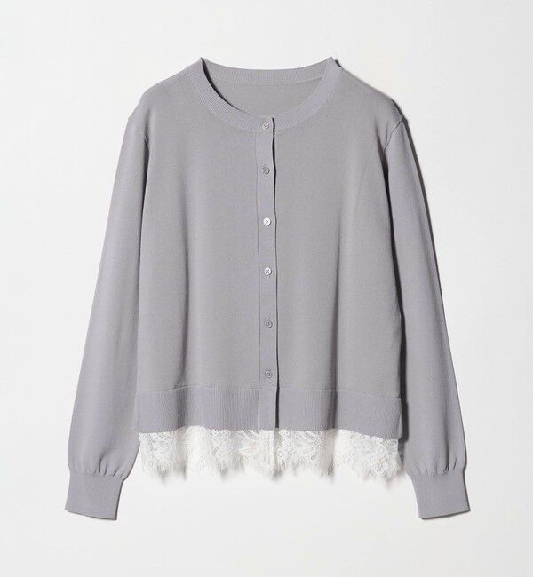 UNITED ARROWS green label relaxing「裾レース ドッキング ニット カーディガン」|カーディガン|