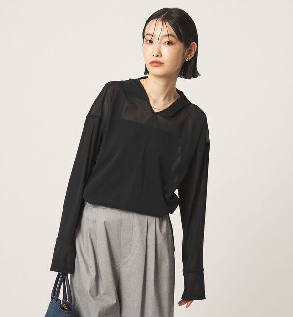 UNITED ARROWS green label relaxing「シアー フーディー プルオーバー カットソー」|Tシャツ・カットソー|