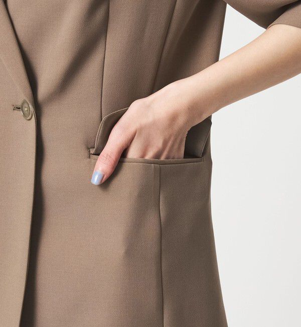 UNITED ARROWS green label relaxing「エアシカル ハーフスリーブ ジャケット  マシンウォッシャブル 接触冷感 通気性」|テーラードジャケット|