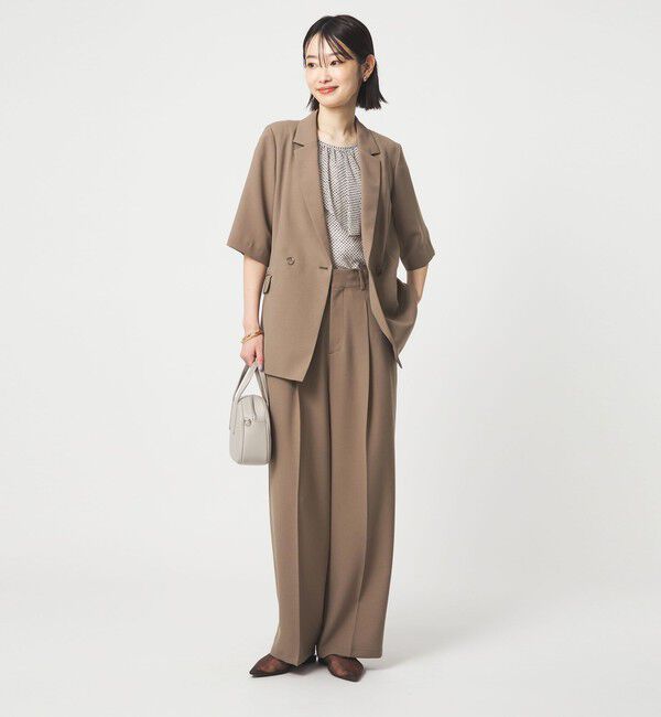 UNITED ARROWS green label relaxing「エアシカル ハーフスリーブ ジャケット  マシンウォッシャブル 接触冷感 通気性」|テーラードジャケット|