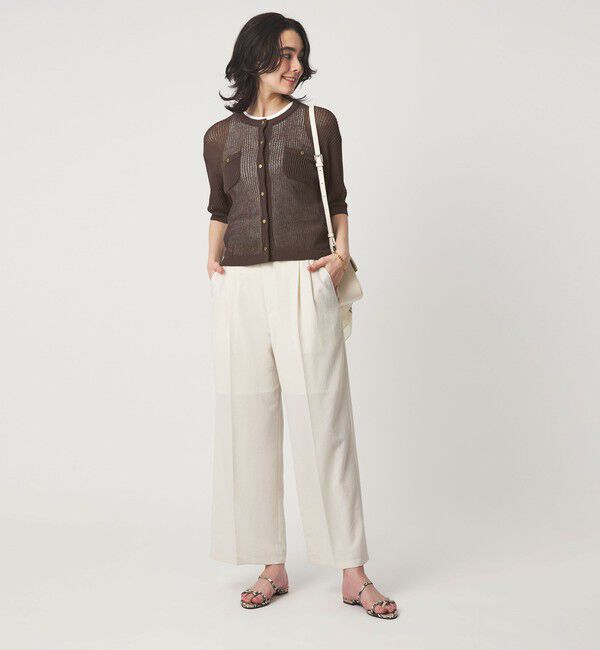 UNITED ARROWS green label relaxing「【結論シリーズ】デイリーメッシュカーデ ウォッシャブル」|カーディガン|