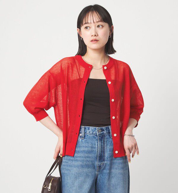 UNITED ARROWS green label relaxing「シアー カーディガン ニット ウォッシャブル」|カーディガン|