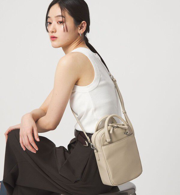 UNITED ARROWS green label relaxing「＜PARTE＞2WAY マルチポーチ型 ショルダーバッグ」|ショルダー・メッセンジャー|NATURAL