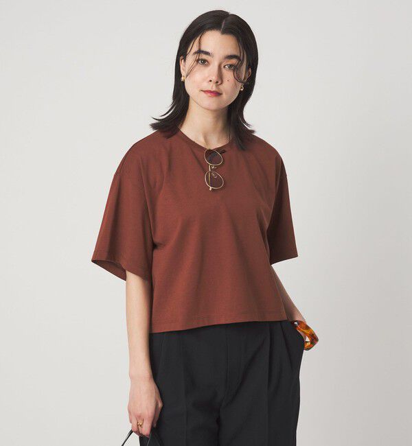 UNITED ARROWS green label relaxing「＜CHIHIRO HYODO&times;green label relaxing＞クロップド ワイド Tシャツ」|Tシャツ・カットソー|