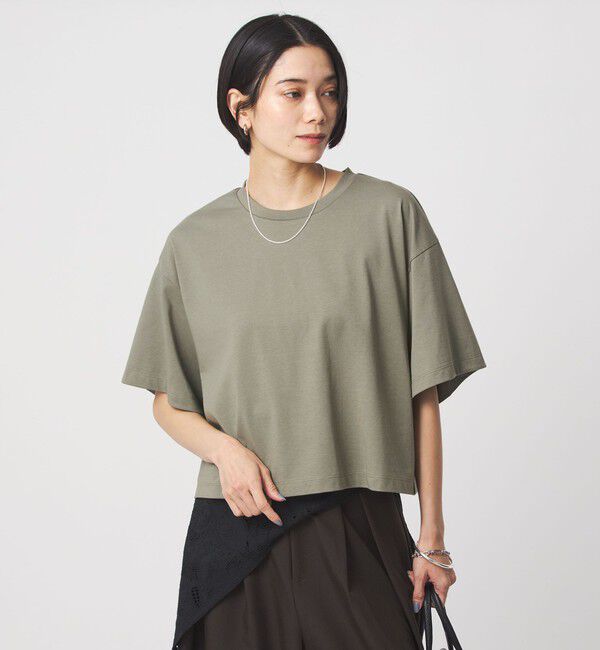 UNITED ARROWS green label relaxing「＜CHIHIRO HYODO&times;green label relaxing＞クロップド ワイド Tシャツ」|Tシャツ・カットソー|