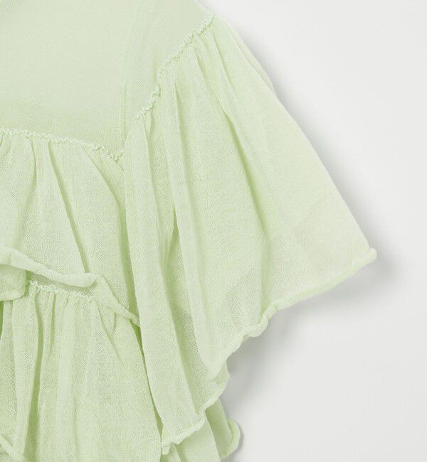 EMMEL REFINES「＜EMMEL REFINES＞EM ティアードフリル シアー カーディガン」|カーディガン|