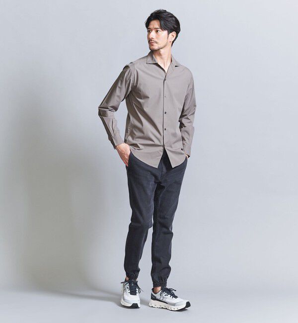 BEAUTY&YOUTH UNITED ARROWS「【WEB限定 WARDROBE SMART】コットン ワイドカラー スキッパー シャツ」|シャツ・ブラウス|